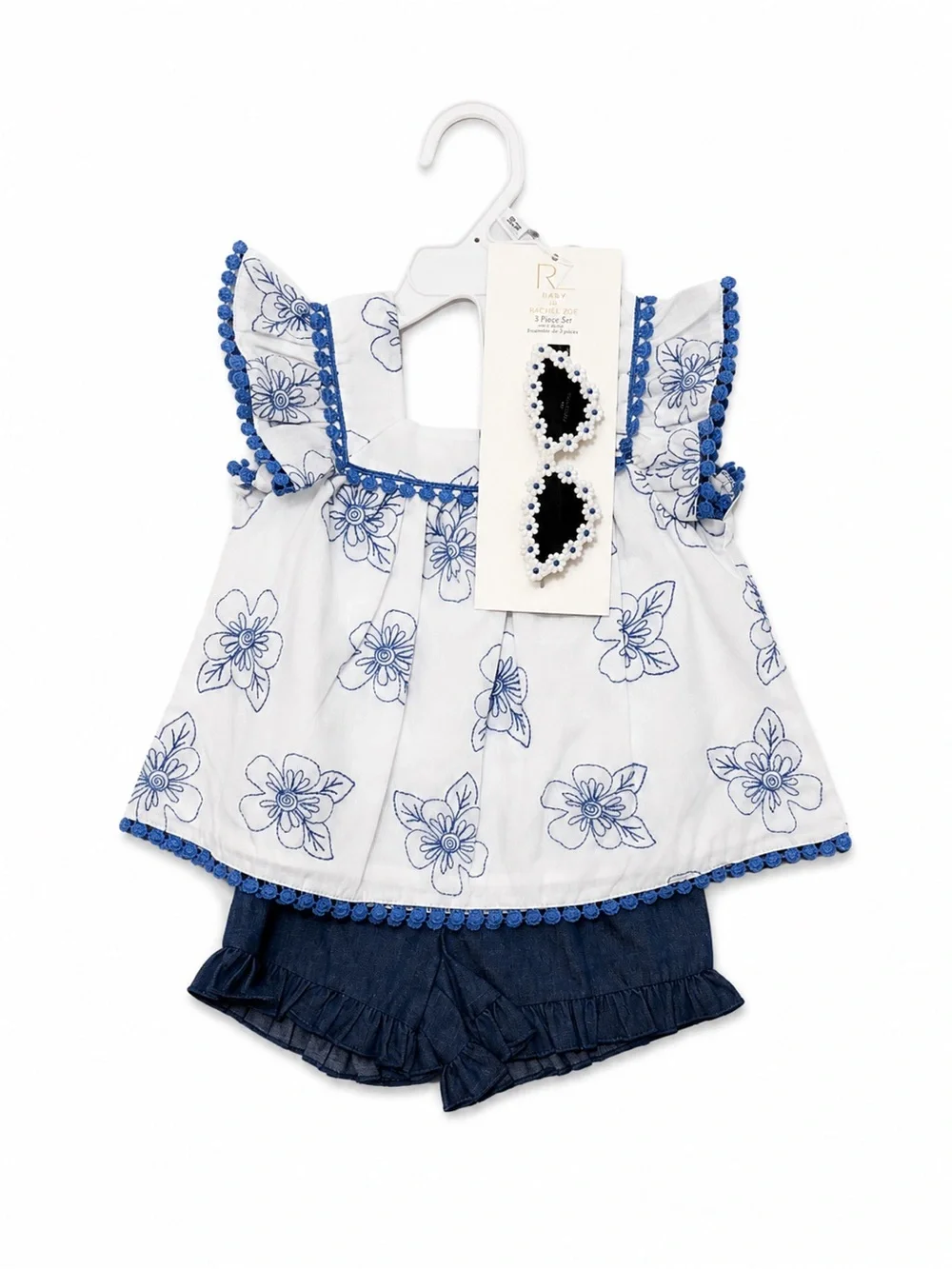 NEW - 2 Set Bundle Rachel Zoe Baby Yellow & Blue 18M w Headband & Sunglasses